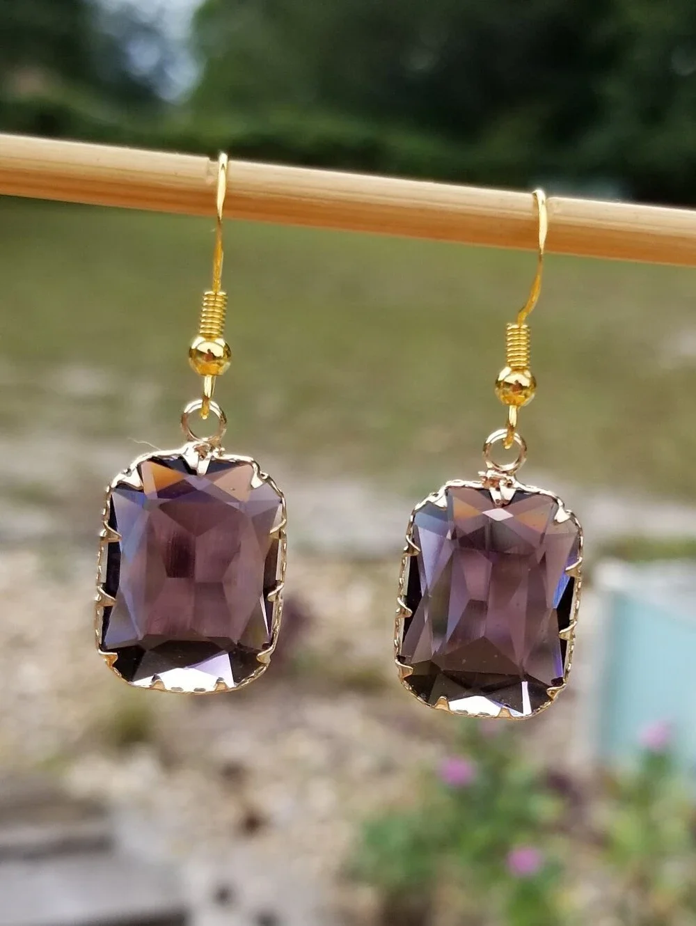 Handmade faceted ear measure